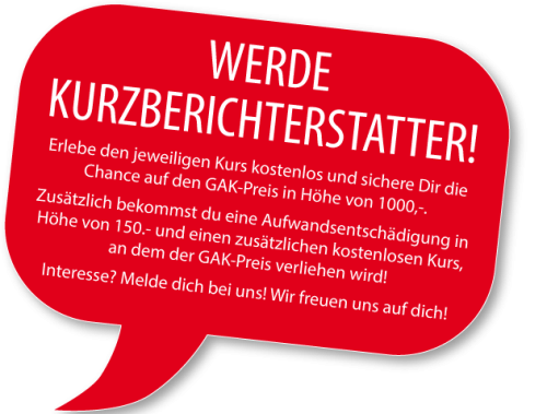 Sprechblase Kurzberichterstatter